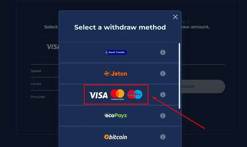 How to Process Withdrawals to a Maestro Card